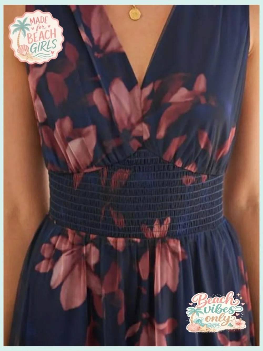 Floral Maxi Dress for Wedding Guest, Sleeveless A-Line Tulle - Picture 4 of 7
